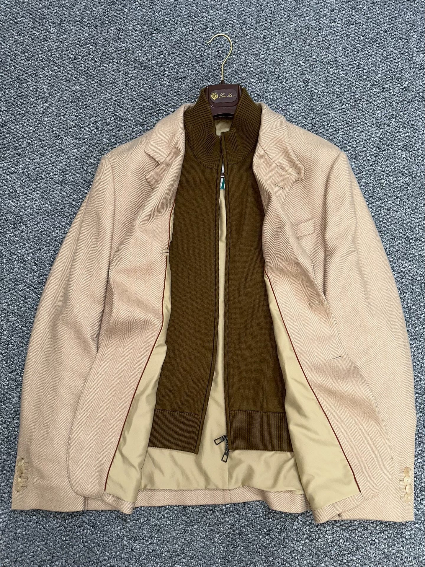 Loro Piana Baby Camel Blazer W/ Detachable Sweater