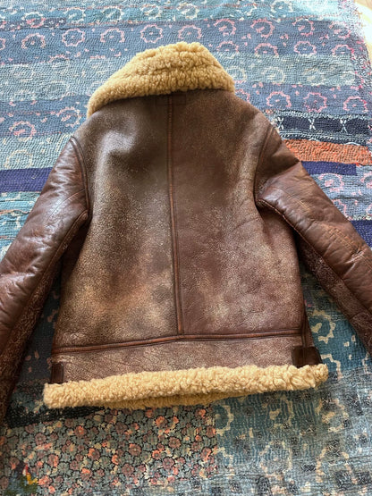ralph lauren shearling leather jacket