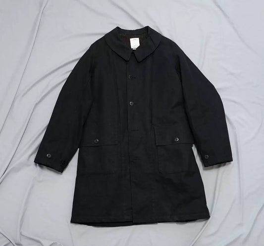 visvim magasin coat in black wool