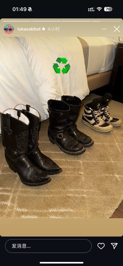 Chrome Hearts Western Cowboy Star Boots