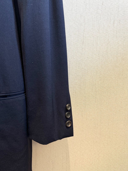 Yohji Yamamoto 93SS Navy Double-Breasted Blazer
