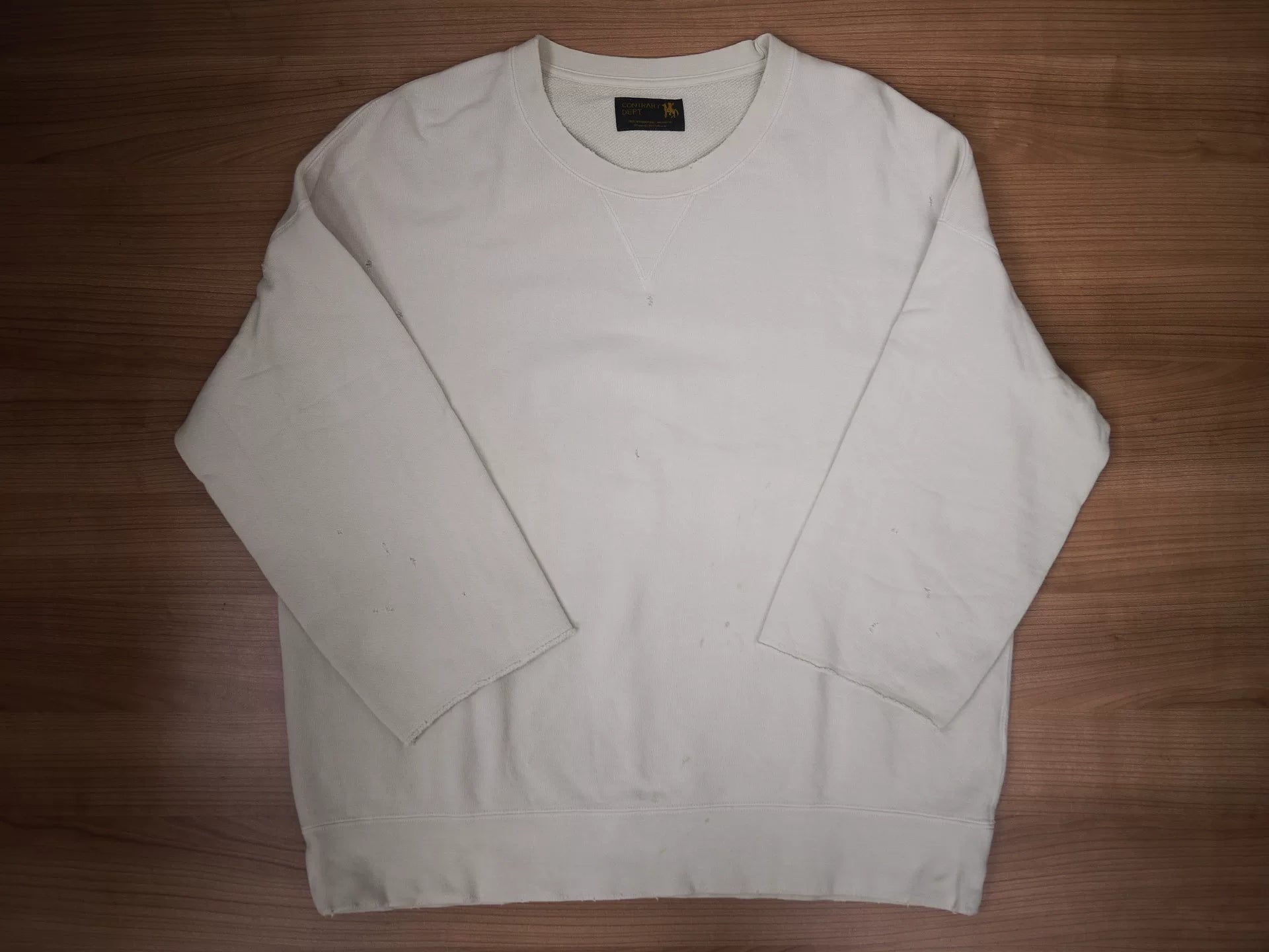 Visvim Jumbo Sweat 3/4 Crash Off White