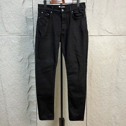 amiri black casual ripped denim jeans
