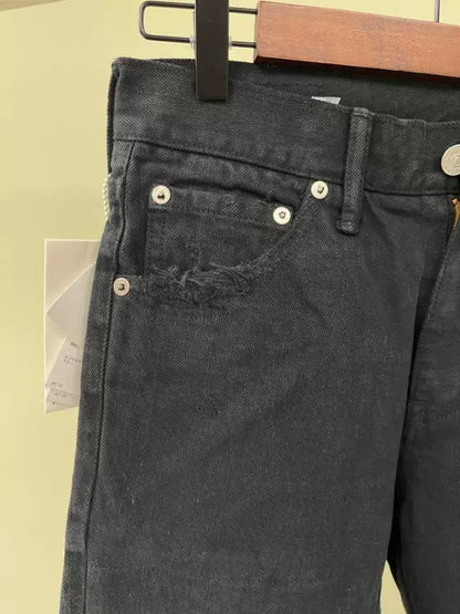 Visvim Dark Blue Distressed Denim Jeans