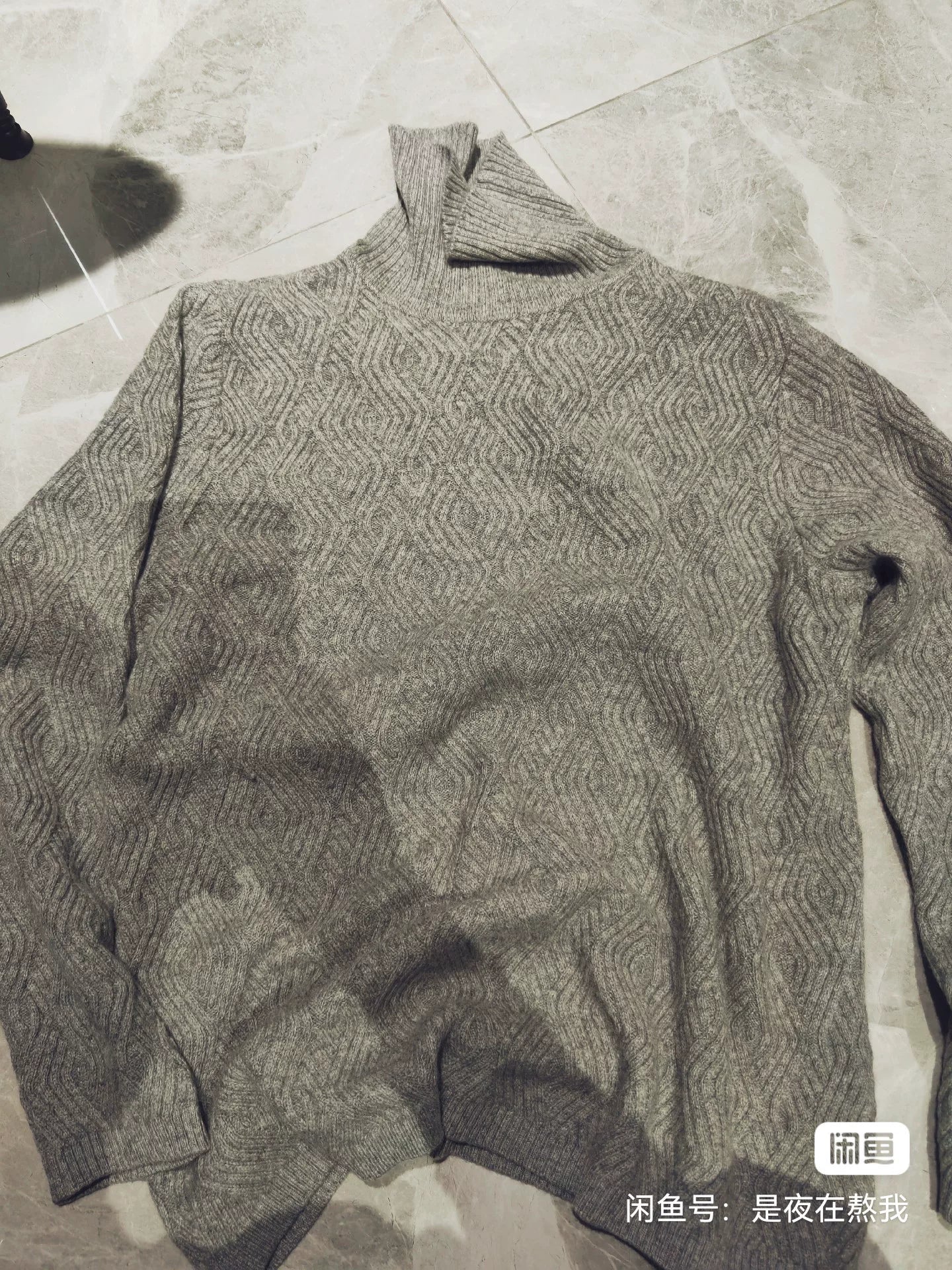 BALMAIN Gray Cashmere Turtleneck Sweater