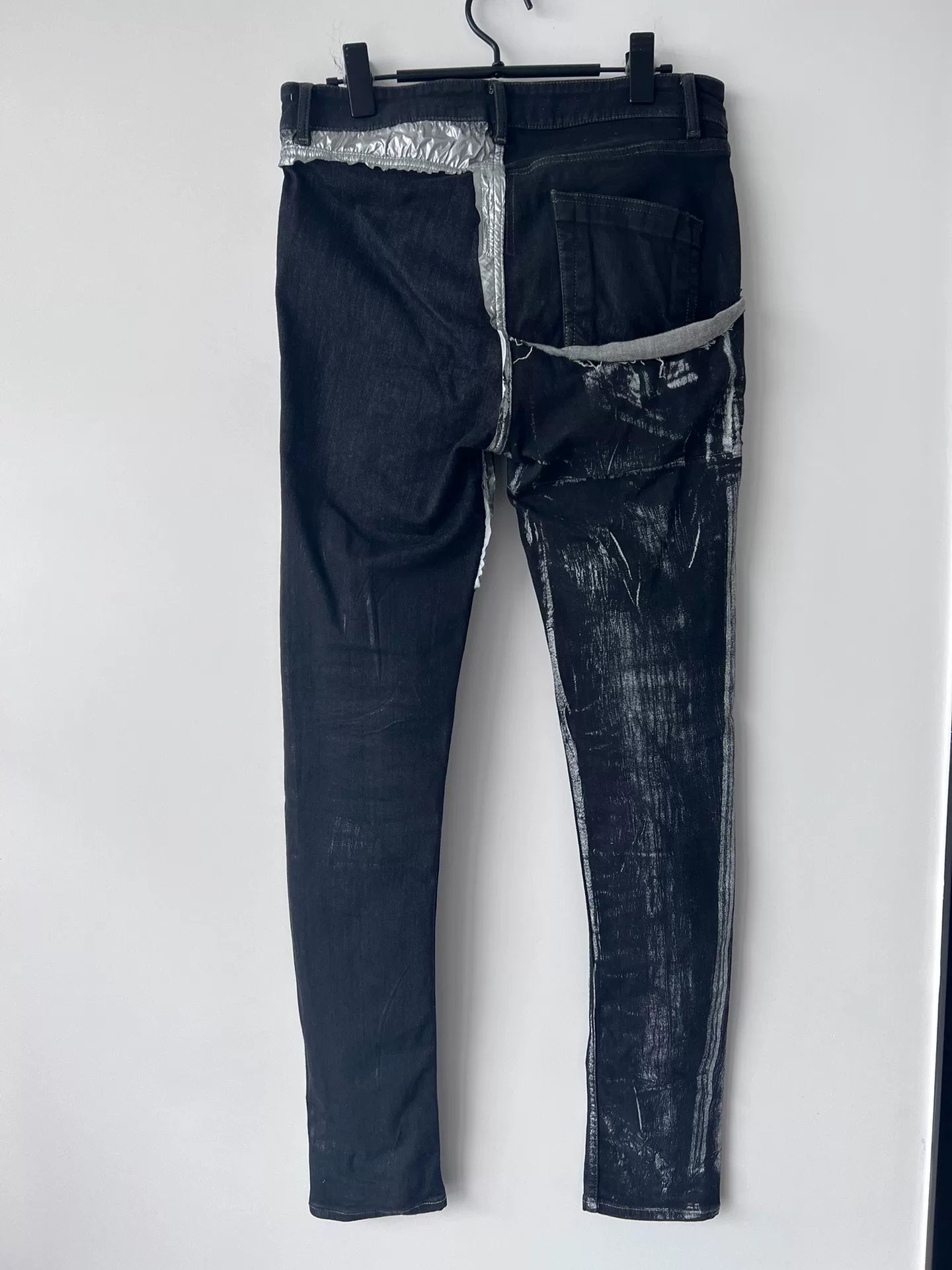 rick owens drkshdw patchwork denim pants