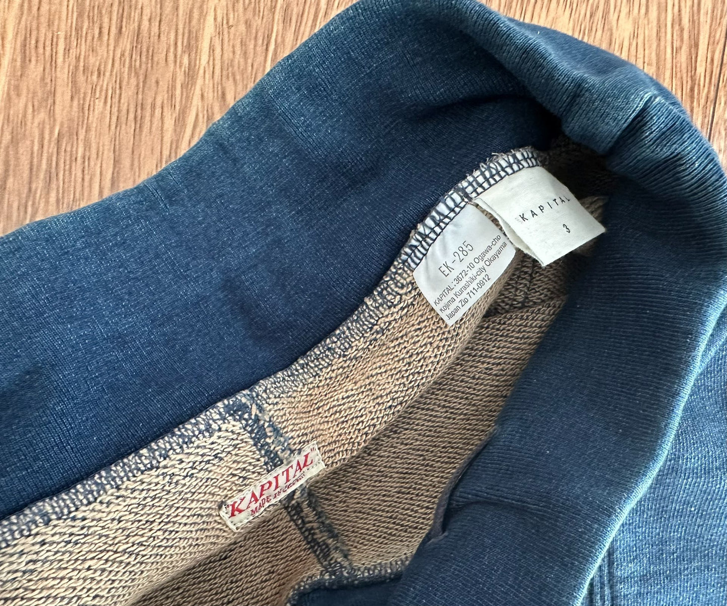 kapital vintage indigo sports pants