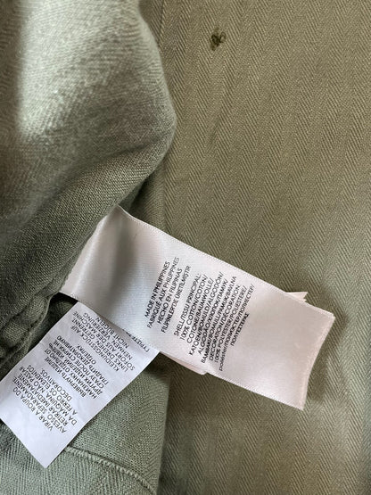 embroidered herringbone work shirt jacket