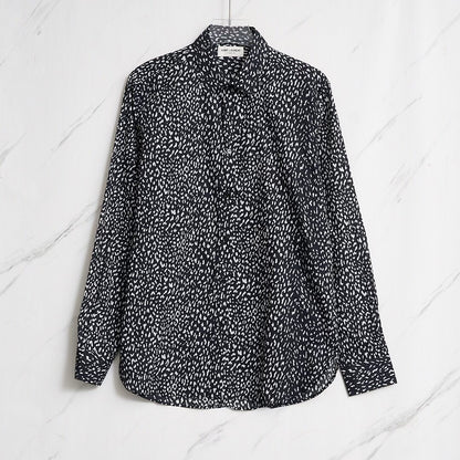 Saint Laurent Men's Polka Dot Long-Sleeve Shirt