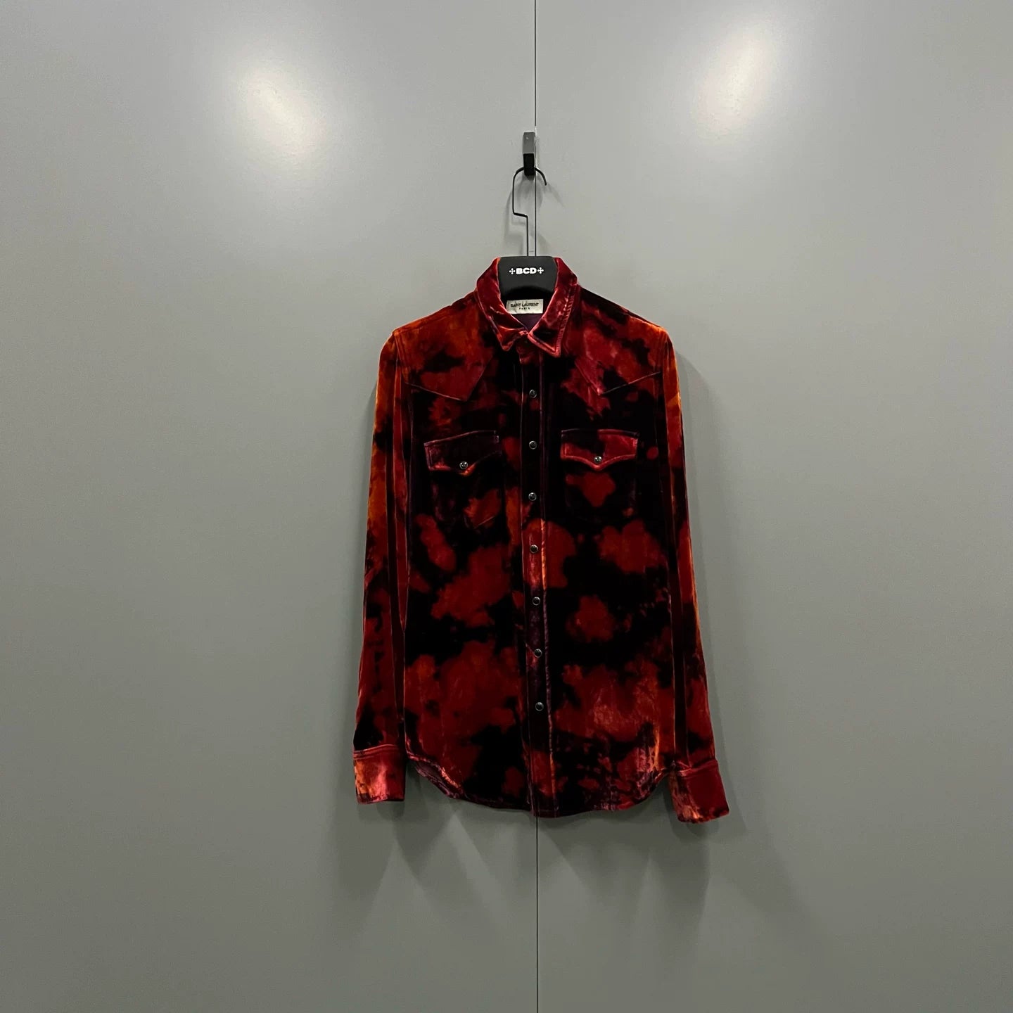 Saint Laurent Tie-Dye Velvet Shirt