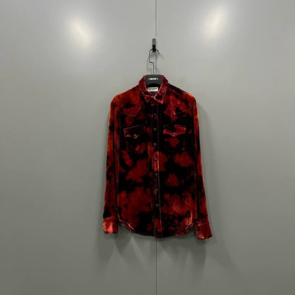 Saint Laurent Tie-Dye Velvet Shirt