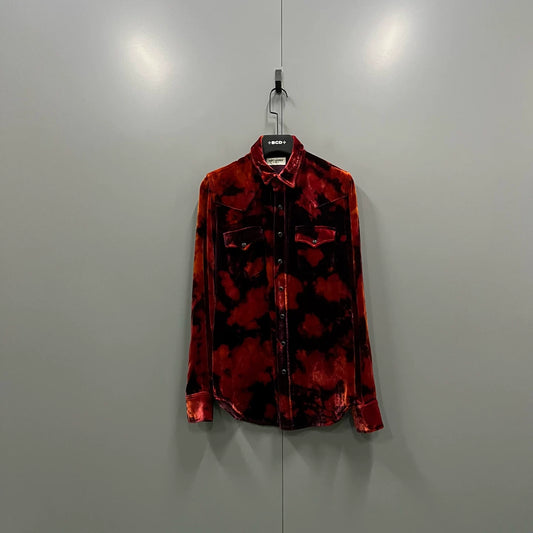 Saint Laurent Tie-Dye Velvet Shirt