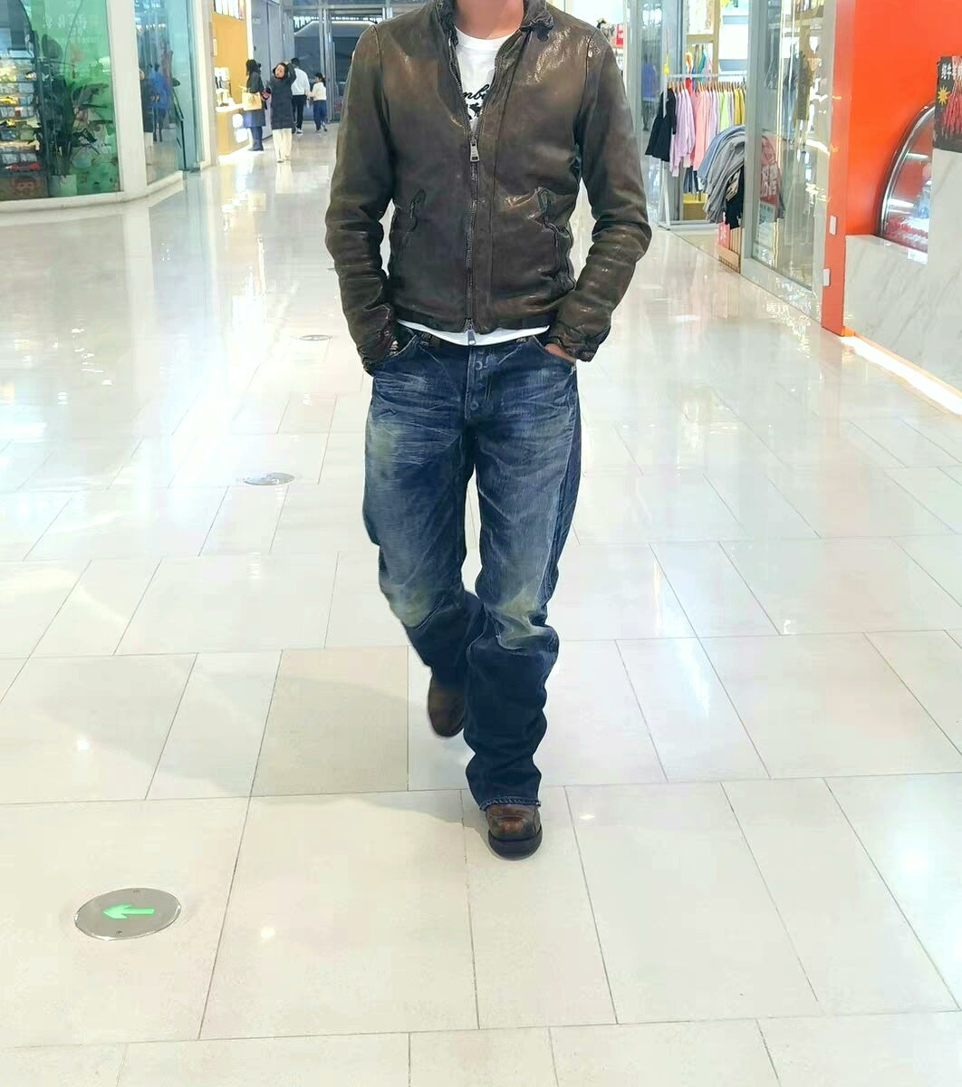 Giorgio Brato Slim Fit Leather Jacket