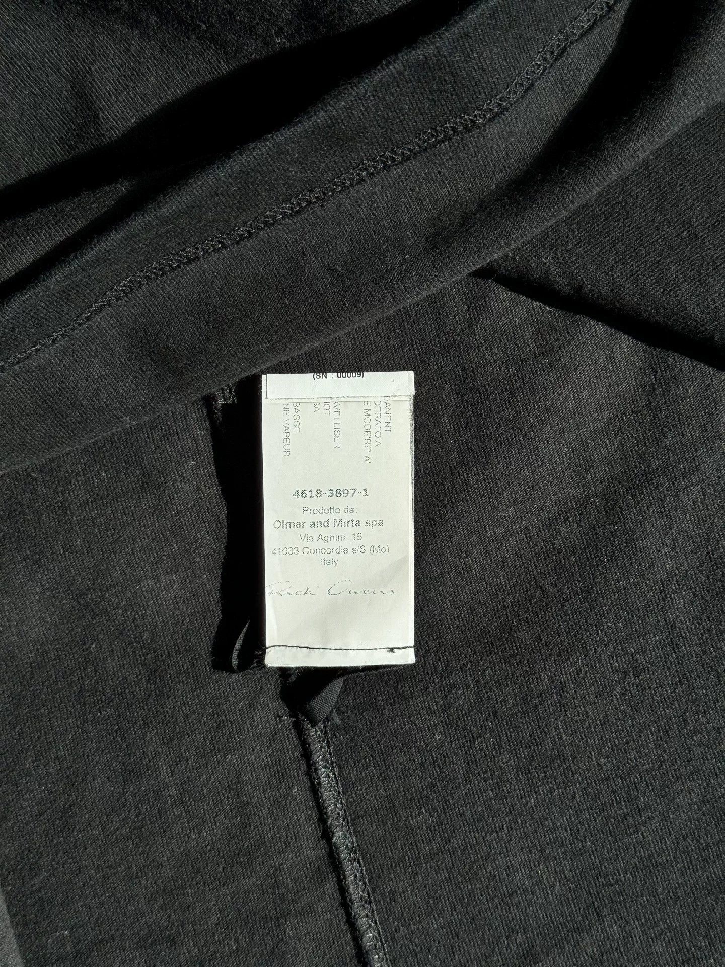 Rick Owens Men's Long Crew Neck T-shirt