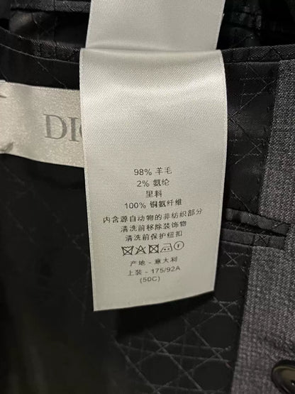 Dior Double-Breasted Gray Suit Jacket