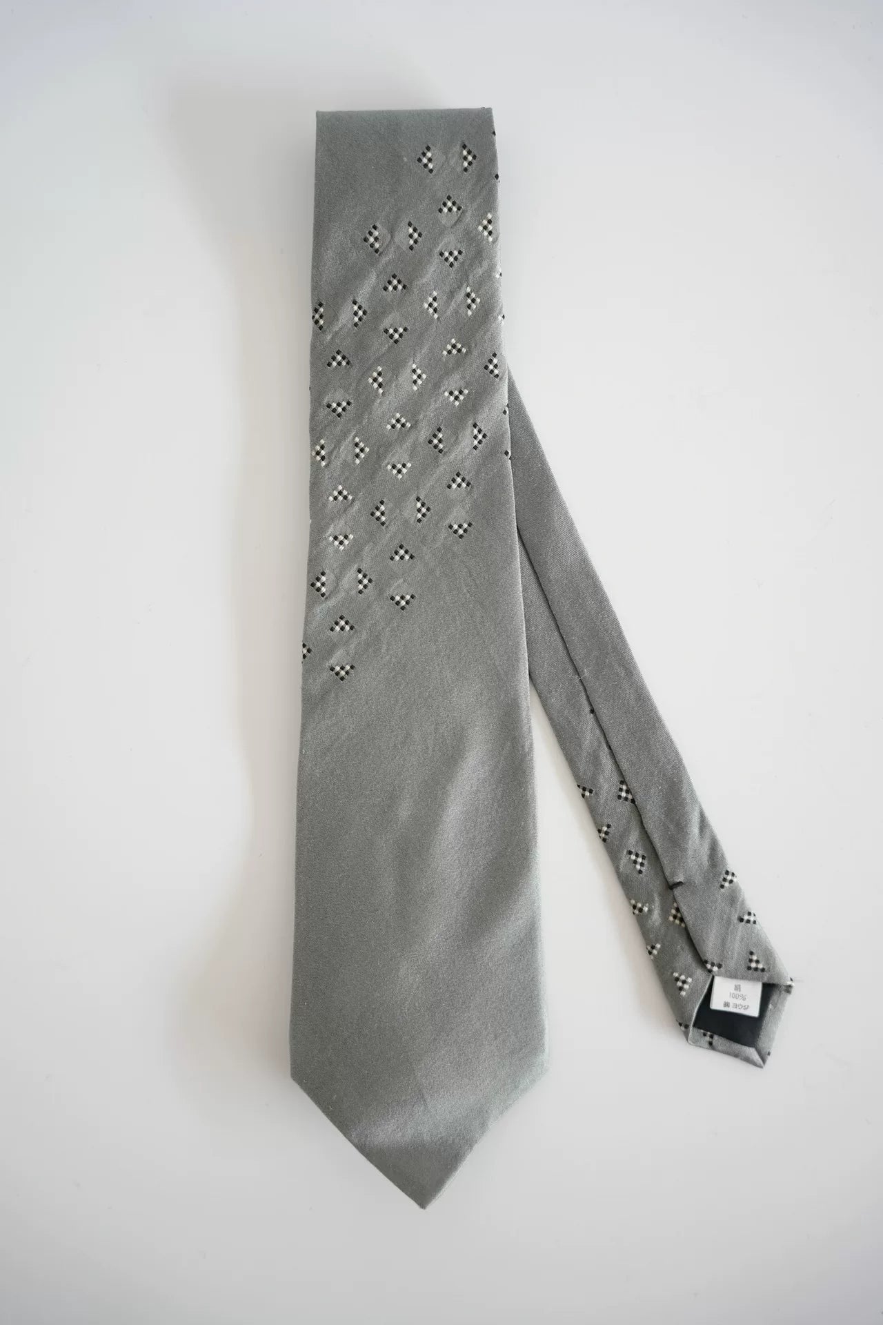 Yohji Yamamoto Gray Silk Tie