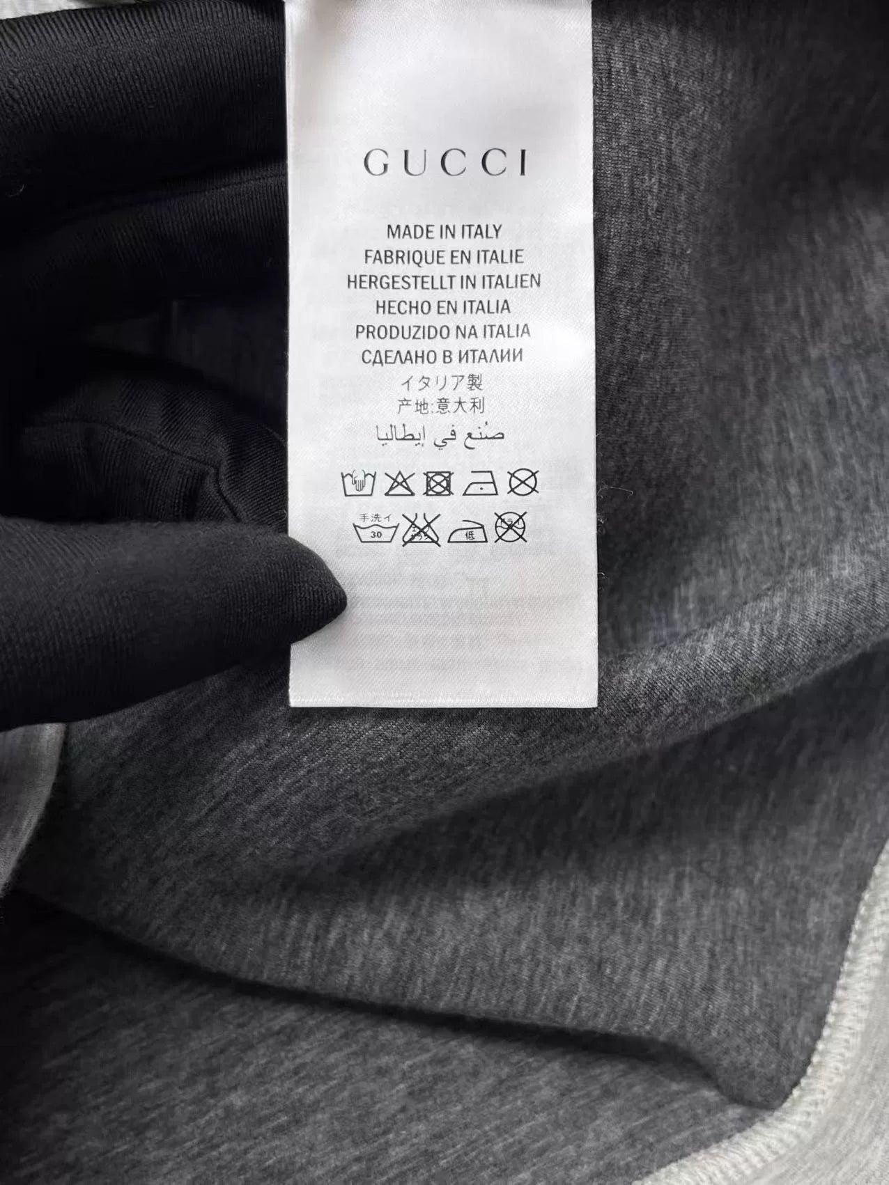 gray snake logo embroidered sweatshirt