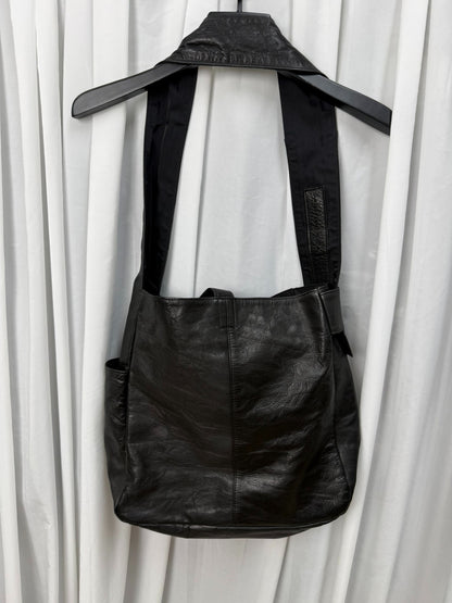 Yohji Yamamoto Noir Deconstructed Leather Crossbody