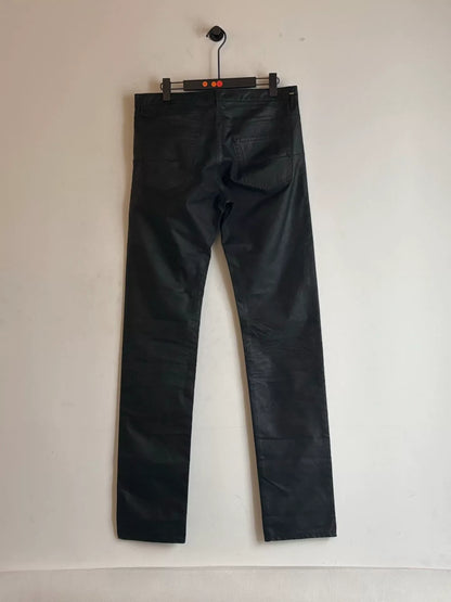 Dior Homme Black Waxed Cotton Pants