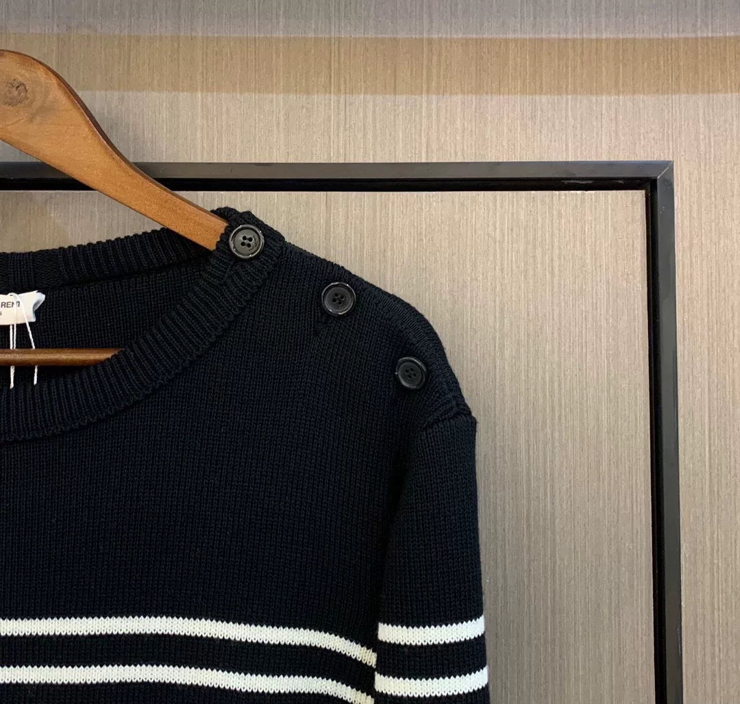 Saint Laurent Men's Striped Sweater