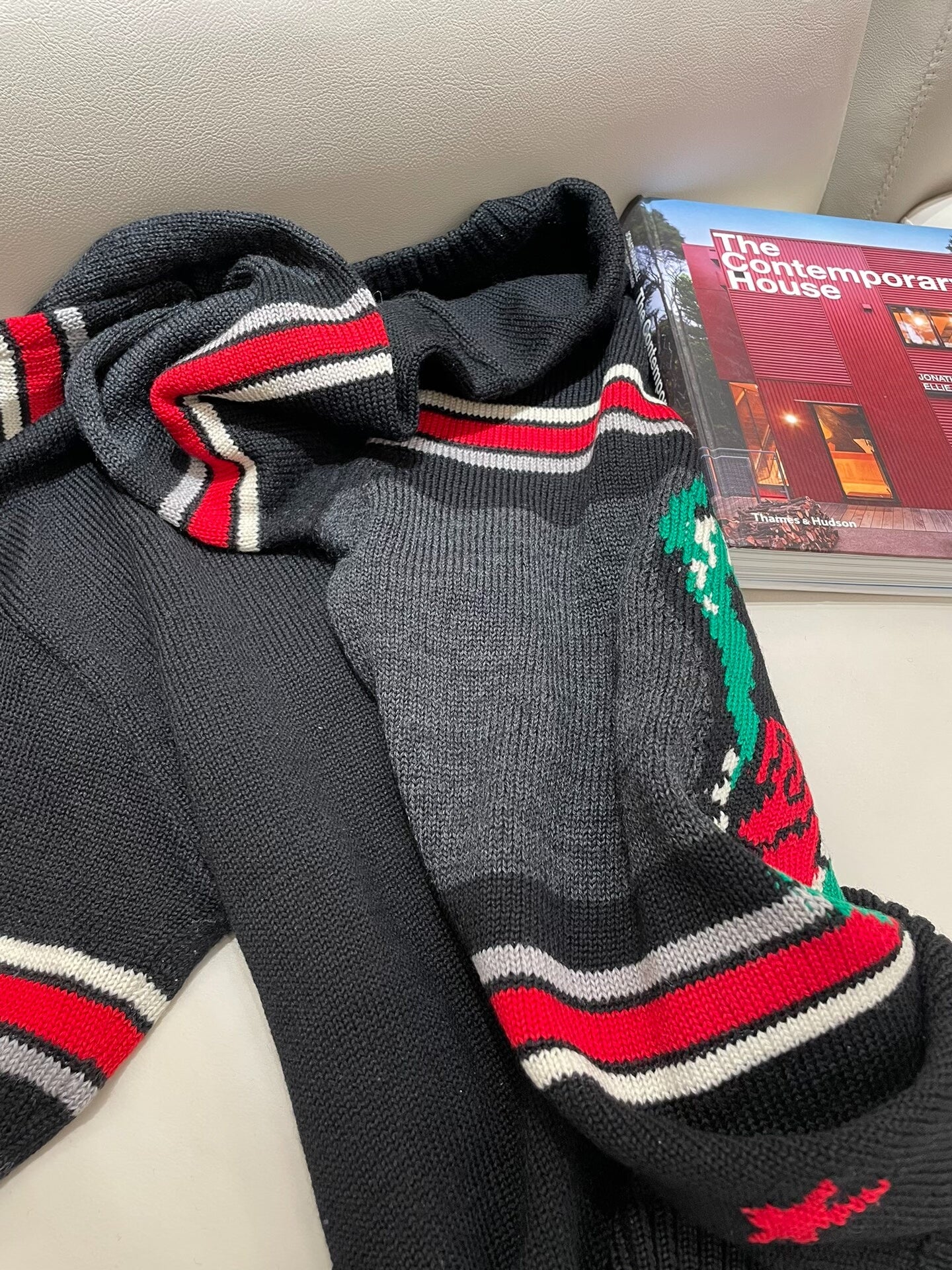 YSL Men's Black Knit Sweater