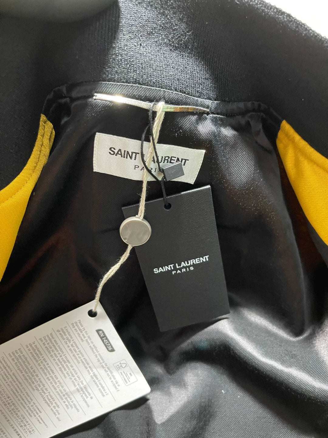 saint laurent gold bomber jacket