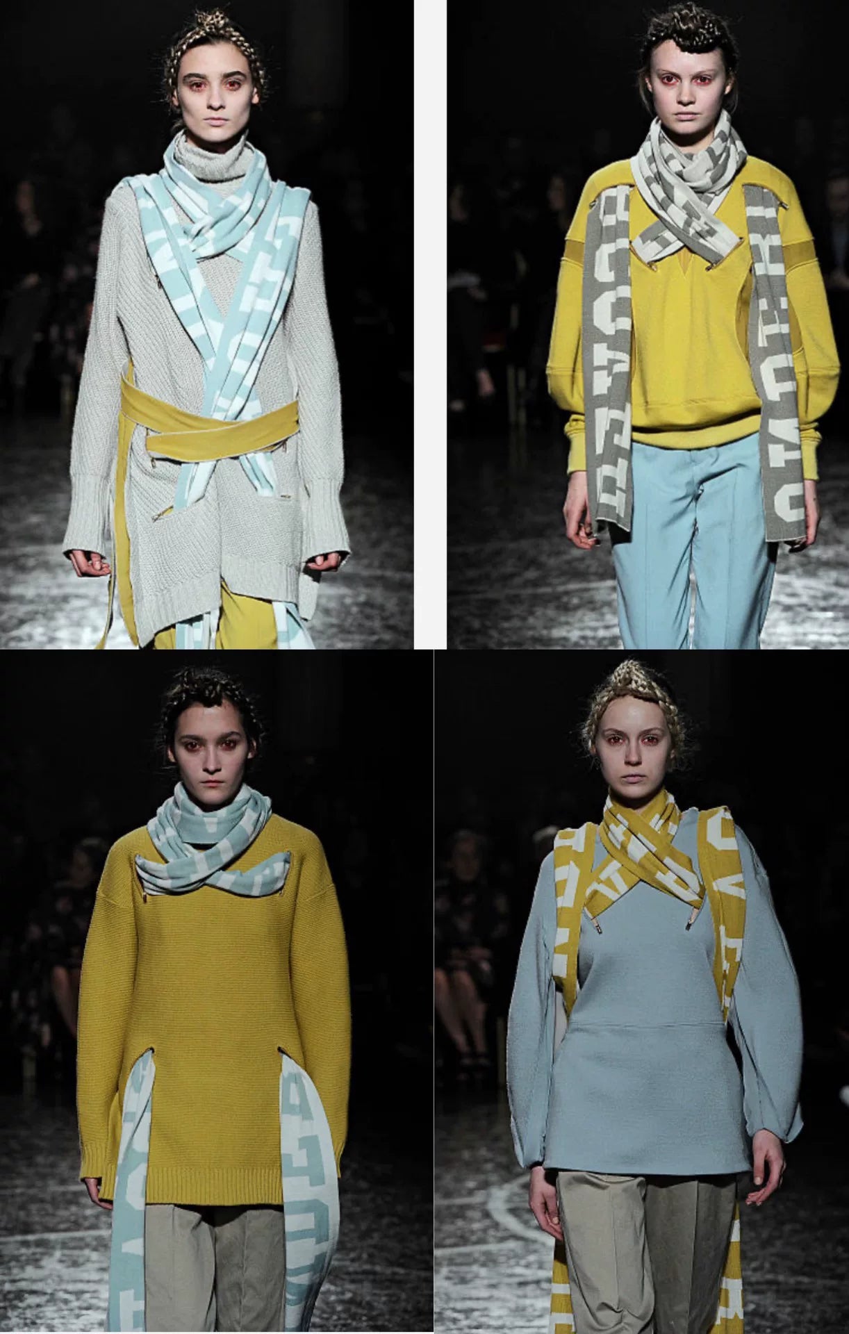 UNDERCOVER 2014AW Runway Double-Sided Scarf