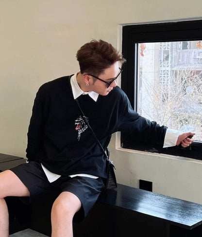 givenchy black logo sweatshirt size m