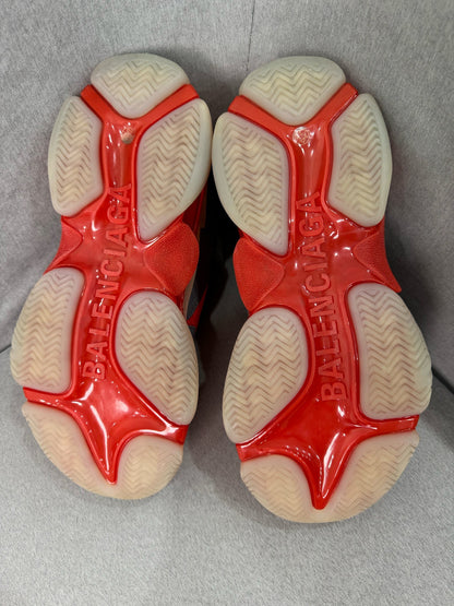 Balenciaga Triple S Gray Red Sneakers Size 39