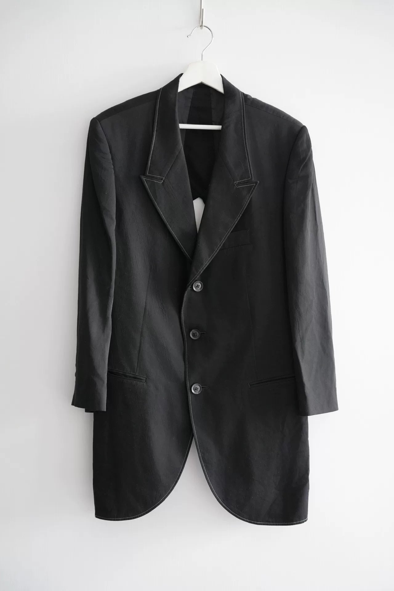 Yohji Yamamoto Black Cutout Suit Jacket