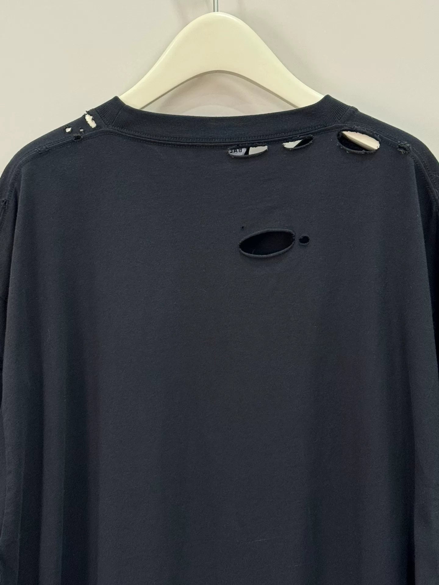 Balenciaga Distressed Print Short Sleeve T-shirt