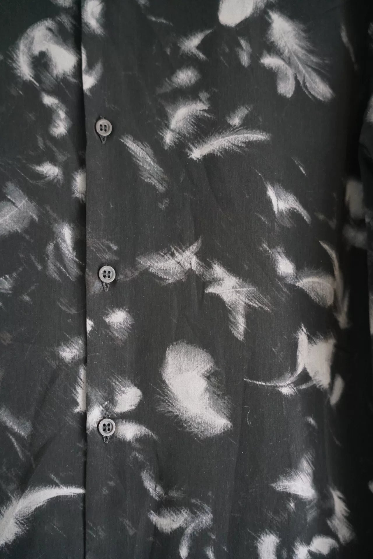 black feather printed shirt by lad musician