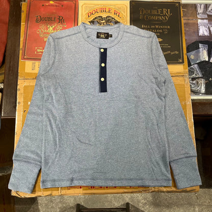 gray long sleeve henley shirt by Ralph Lauren