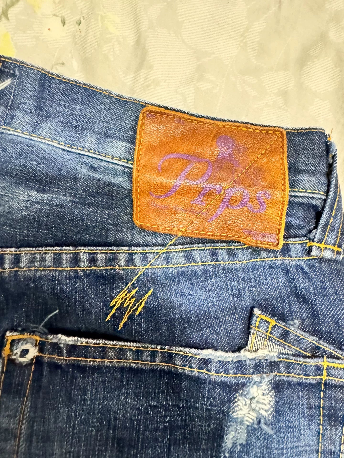 PRPS Japan Washed Distressed Jeans