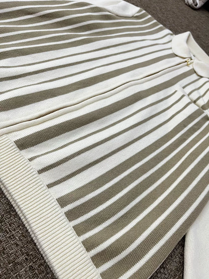 AIME LEON DORE Striped Knit Cardigan