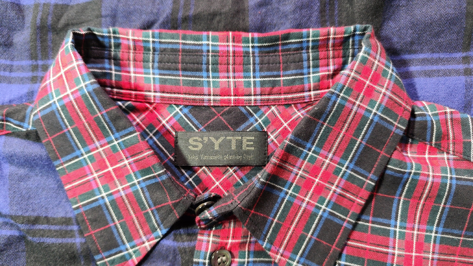 Yohji Yamamoto S'yte Check Long Shirt Sample