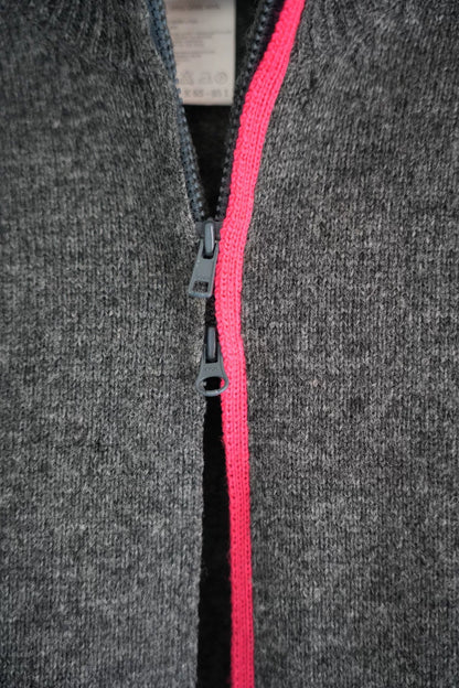 yohji yamamoto knit zip jacket in gray