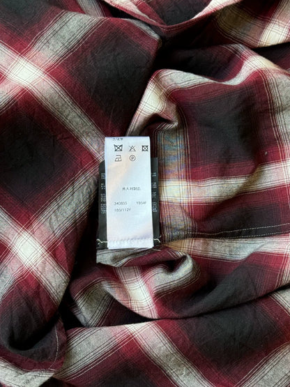 YSL Men's Red Plaid Shirt