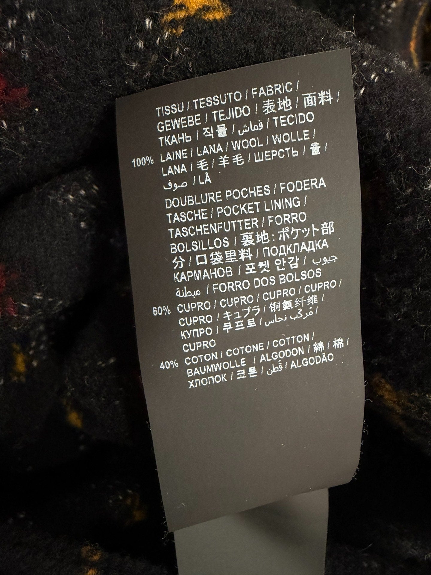 Saint Laurent 20FW Wool Check Duffle Coat