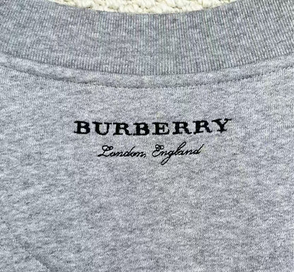 burberry gray stripe logo sweatshirt for women