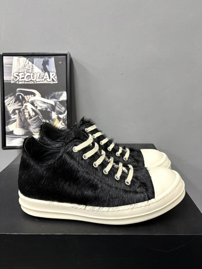 Rick Owens Horsehair High-Top Sneakers
