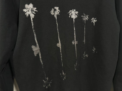 Saint Laurent SS19 Black Palm Print Hoodie