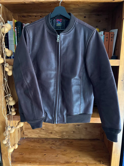 exquisite ma-1 flight jacket in cherry color