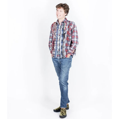 NEEDLES Rebuild 7 Cut Flannel Shirt