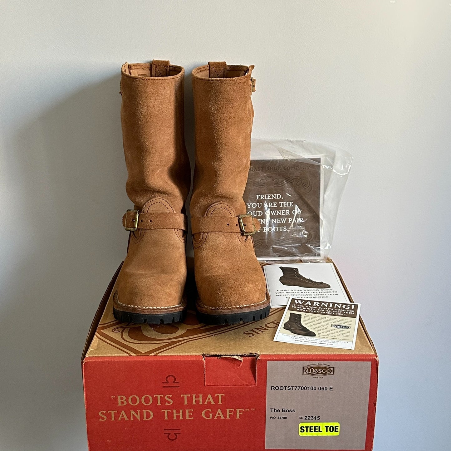 Wesco Boss Burlap Engineer Boots