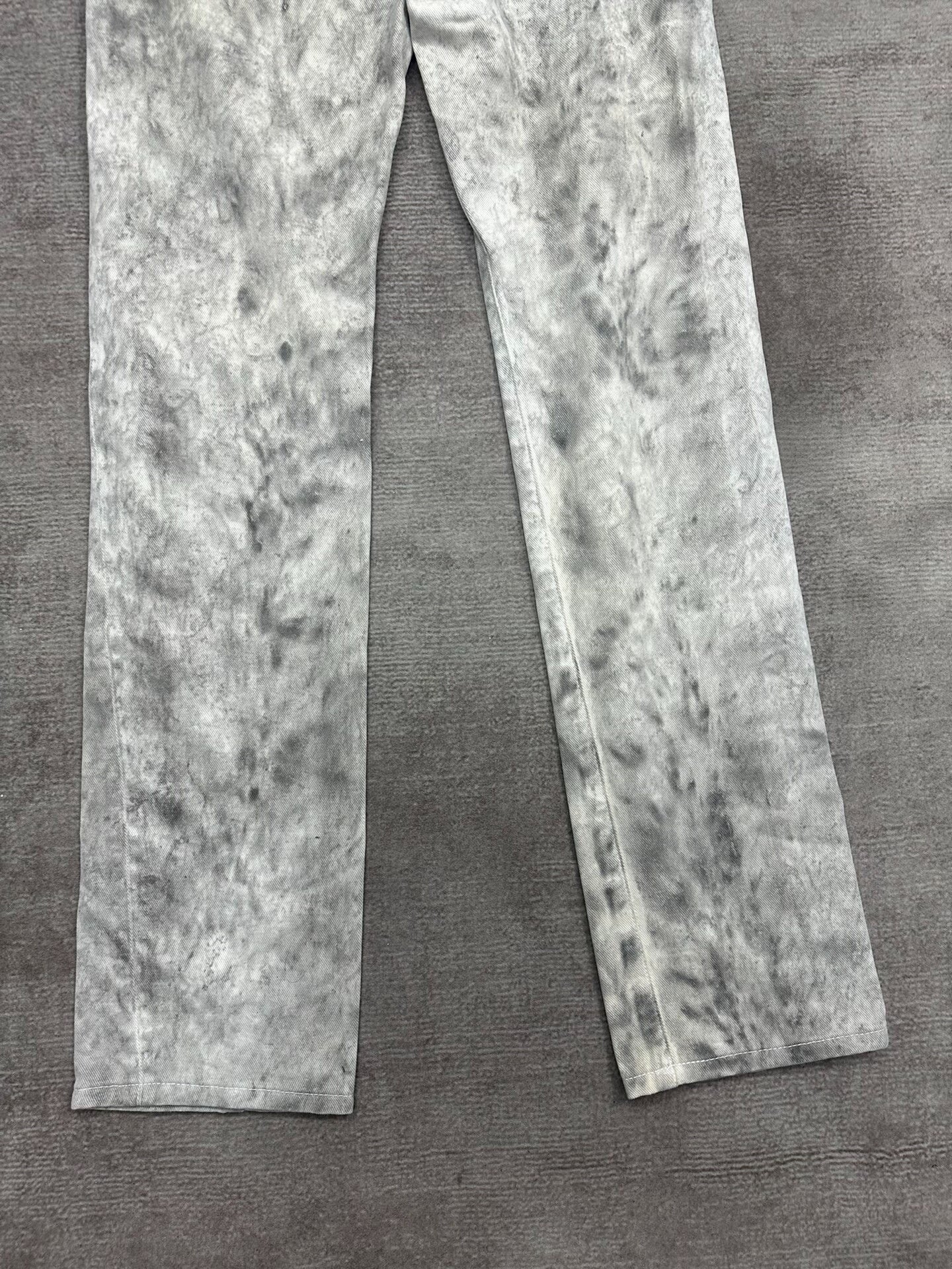 Dior Homme Distressed White Denim Trousers