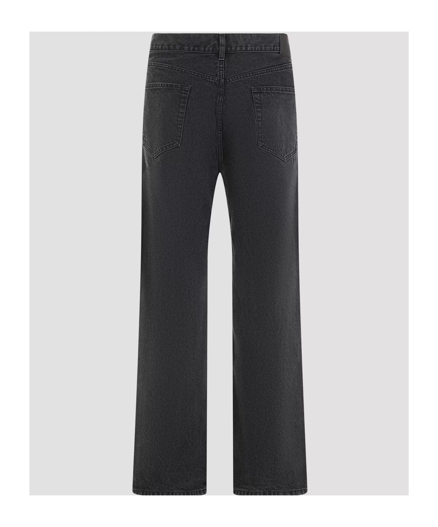 Saint Laurent Black High-Waist Straight Jeans