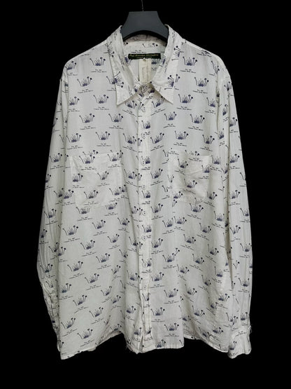 paul harnden mushroom print long sleeve shirt