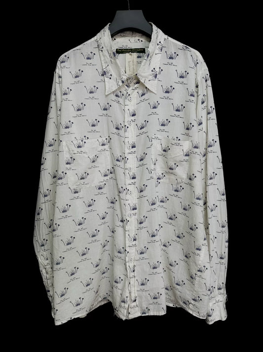 paul harnden mushroom print long sleeve shirt