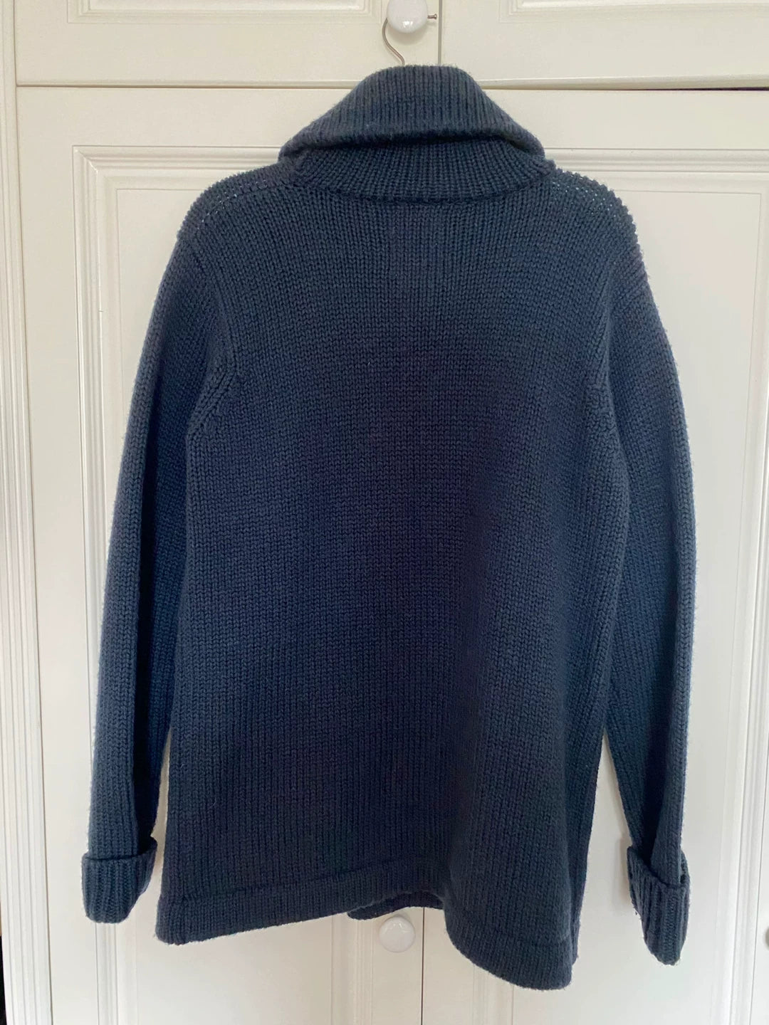 visvim Dark Blue Wool Cardigan Orange Buttons